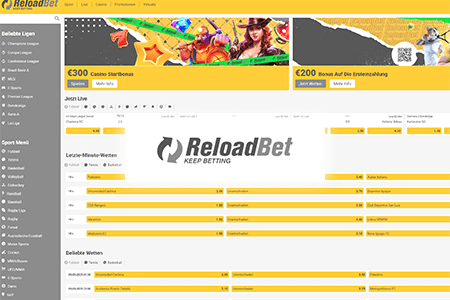 reloadbet screenshot